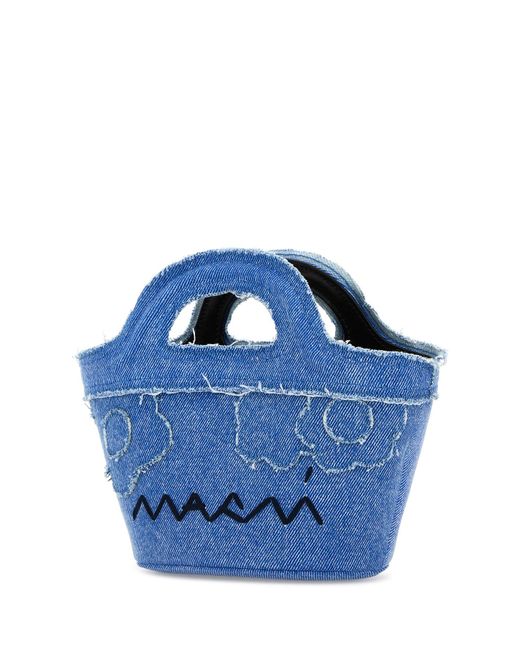 Borsa a mano Tropicalia micro in denim di Marni in Blue