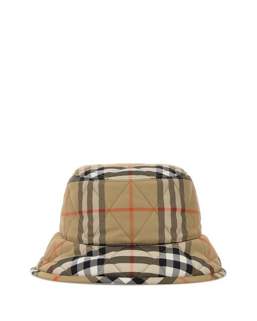 Burberry Natural Embroidered Nylon Bucket Hat