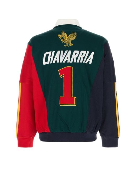 ADIDAS X WILLY CHAVARRIA Red Two-tone Cotton Blend Watsonville Sweatshirt for men