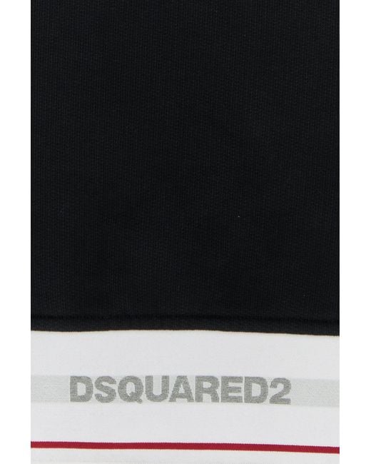 DSquared² Black Cotton Oversize Sweatshirt for men