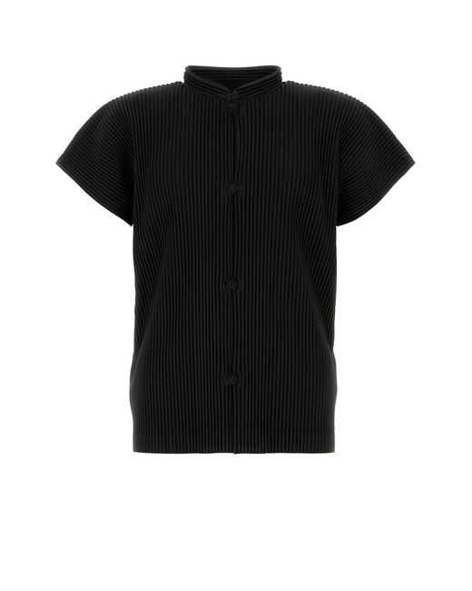 Homme Plissé Issey Miyake Black Polyester Shirt for men
