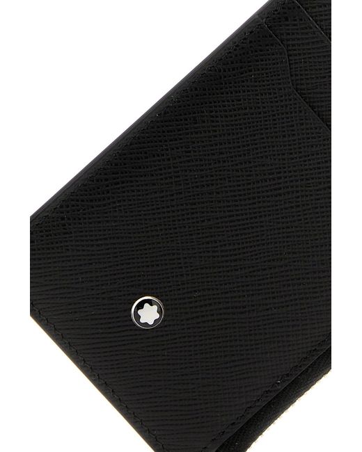 Montblanc Black Leather Card Holder for men