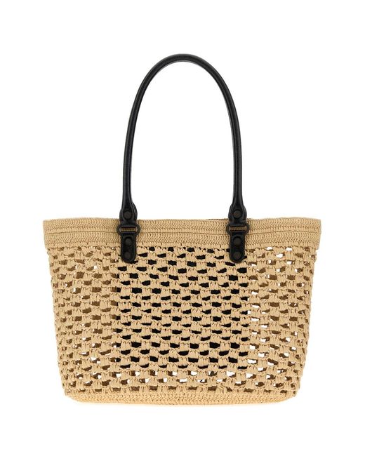 Balenciaga Black Raffia Medium Le City Bucket Bag