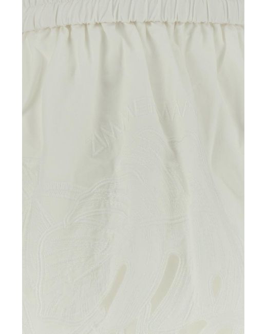 Zimmermann White Poplin Mahon Shorts