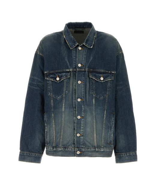 Balenciaga Blue Denim Oversize Jacket for men
