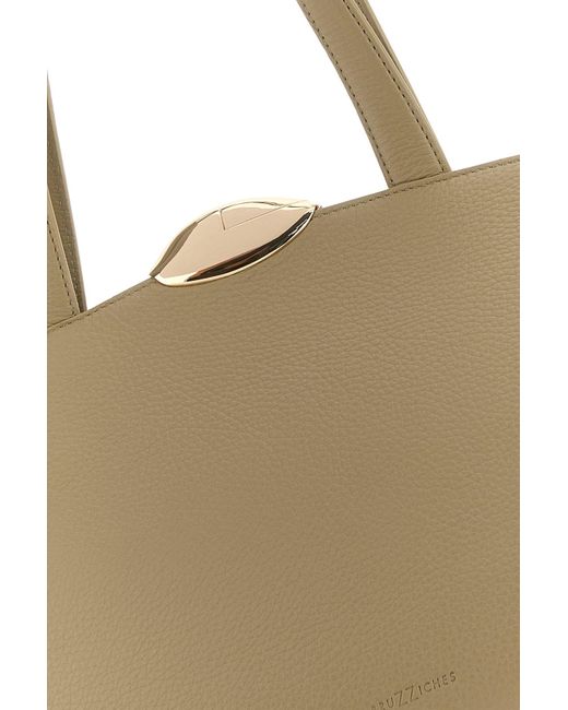 Borsa shopping Serena in pelle beige di Benedetta Bruzziches in Natural