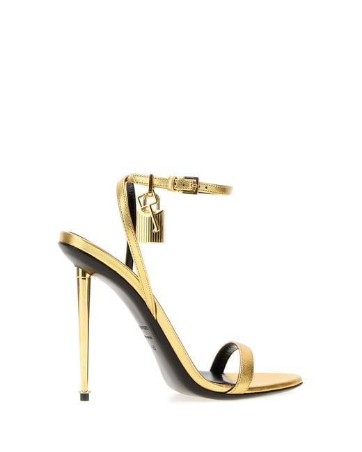 Tom Ford Metallic Leather Sandals