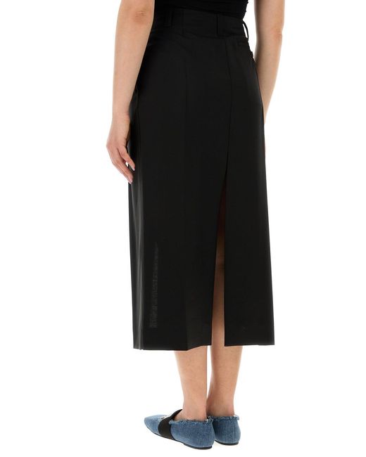 Givenchy Black Wool Blend Skirt