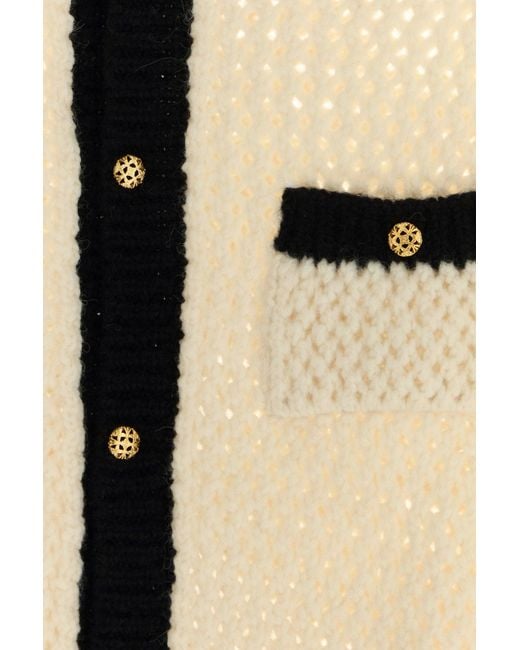Ernest W. Baker White Stretch Crochet Cardigan in Black for Men | Lyst