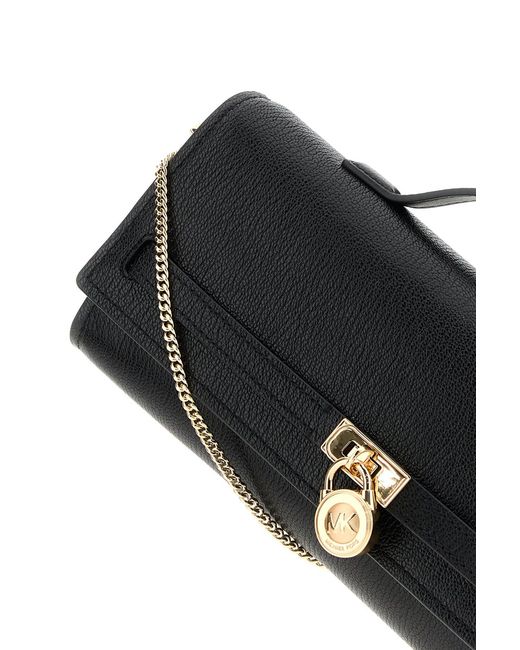 MICHAEL Michael Kors Black Leather Medium Hamilton Moderne Handbag