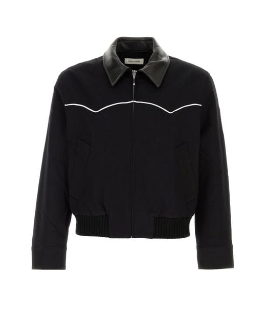 Ernest W. Baker Black Stretch Cotton Jacket for men
