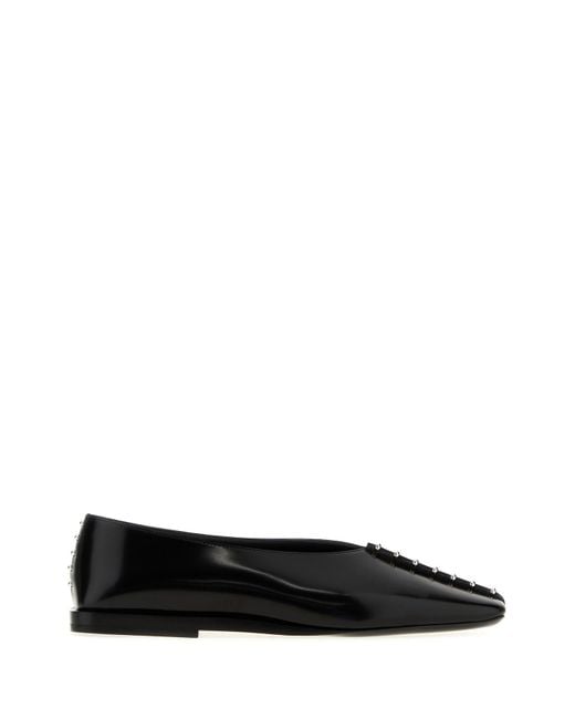 Ballerine in pelle nera di Jil Sander in Black