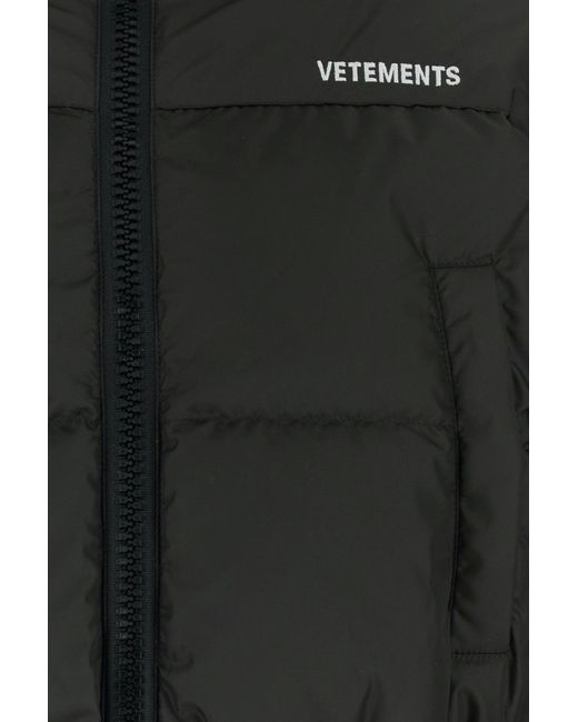 Vetements Black Slate Polyester Down Jacket