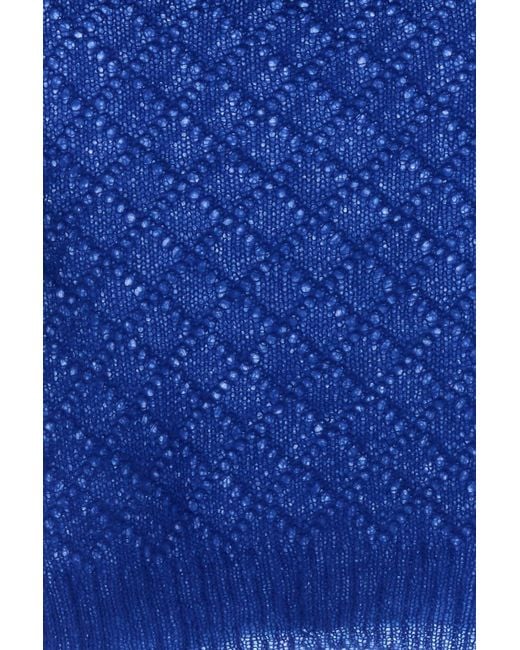 Jil Sander Blue Mohair Blend Sweater