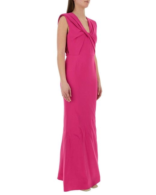Givenchy Pink Fuchsia Stretch Crepe Dress