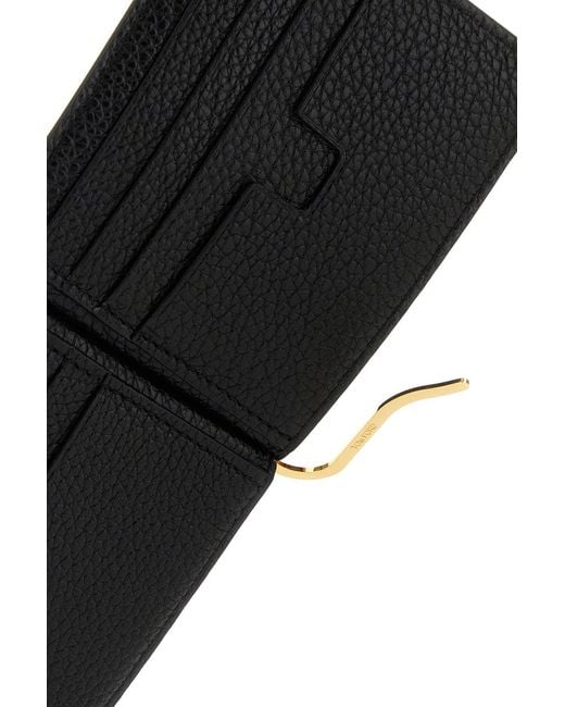 Tom Ford Black Leather Card Holder for men