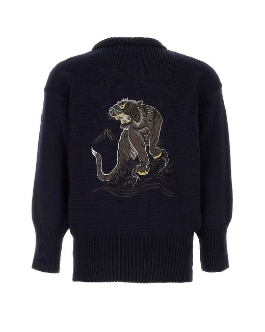 Junya Watanabe Blue Midnight Wool Sweater for men