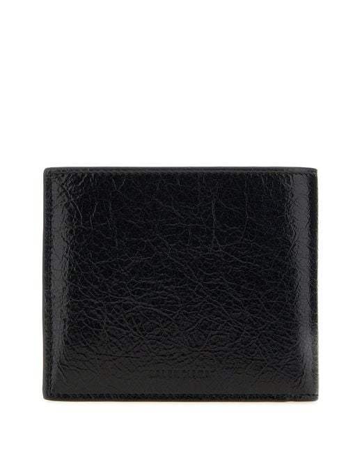 Balenciaga Black Leather Le City Wallet for men