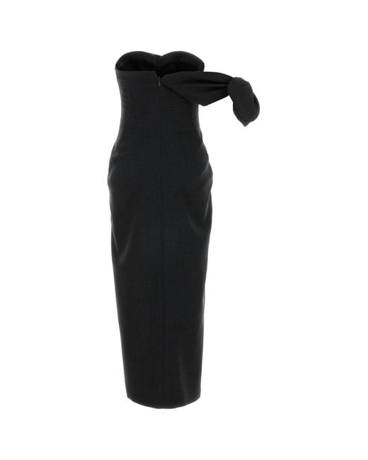 Givenchy Black Slate Wool Dress