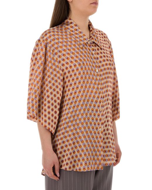 Dries Van Noten Multicolor Printed Satin Clea Shirt
