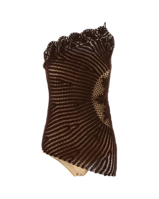 Magda Butrym Brown Crochet Top