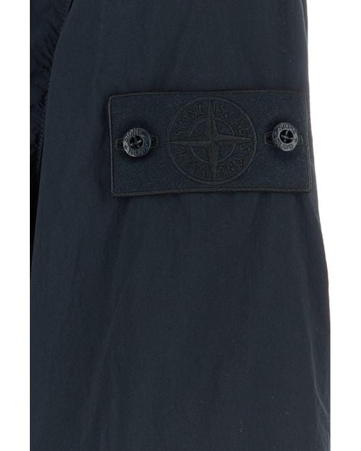 Stone Island Midnight Blue Nylon Parka for men