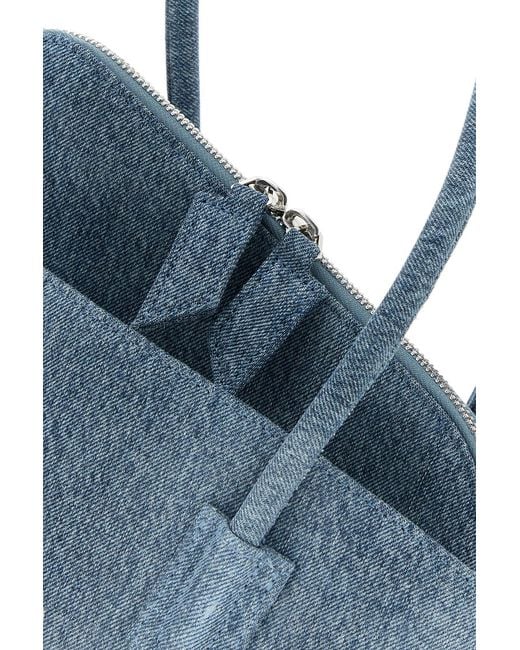 The Attico Blue Denim Small La Passeggiata Shoulder Bag