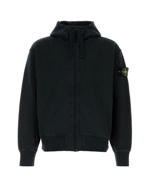 Stone Island Black Cotton Sweatshirt for men