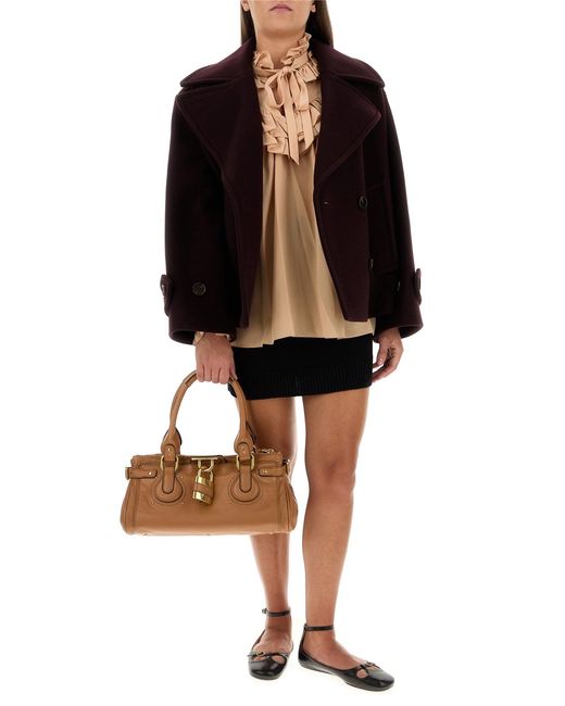 Chloé Black Wool Blend Mini Skirt