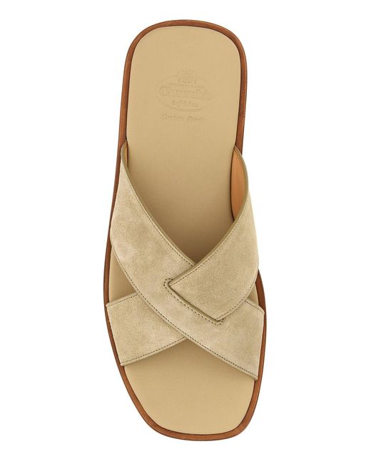 Church's Brown Sand Suede Slippers for men