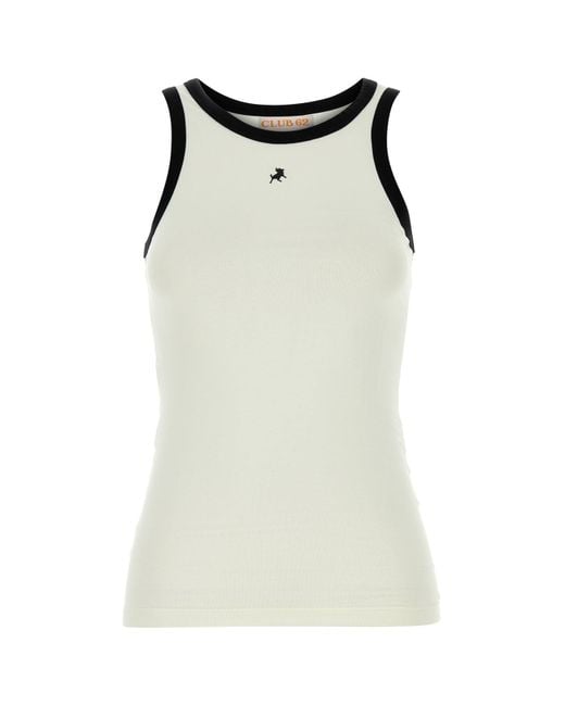 Canotta Ida in cotone stretch bianco di Lois in Multicolor
