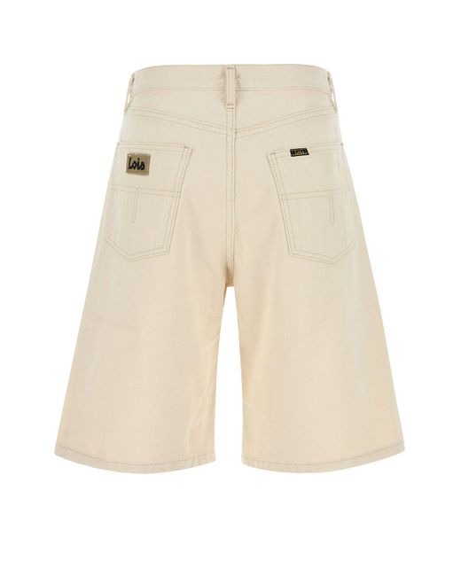 Bermuda Ada in denim sabbia di Lois in Natural