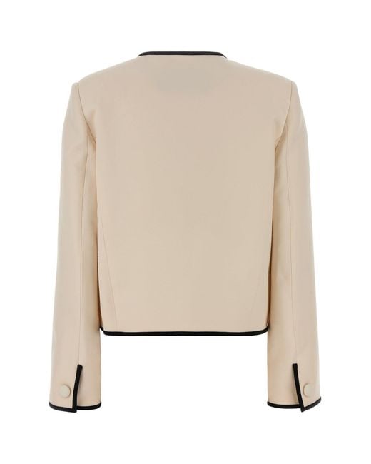 Valentino Garavani Natural Cream Wool Blend Jacket