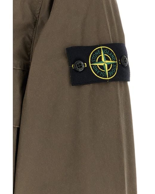 Stone Island Green Mud Polyester Blend Jacket for men