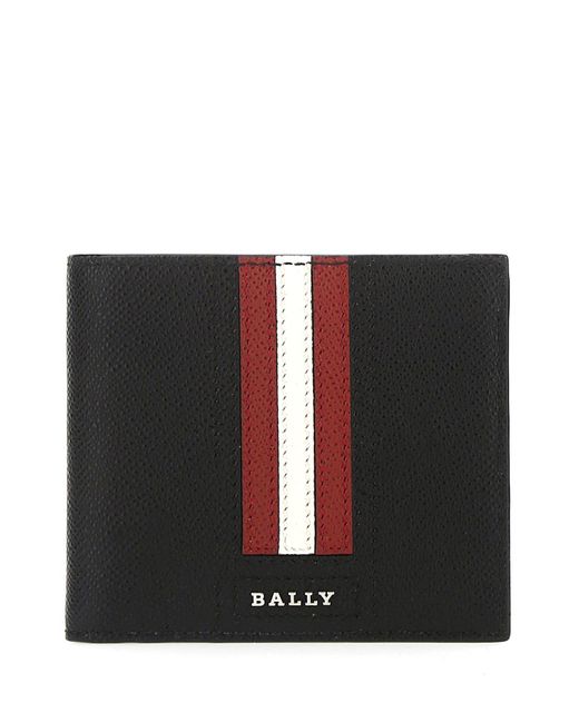Bally Black Leather Trasai Wallet for Men Lyst