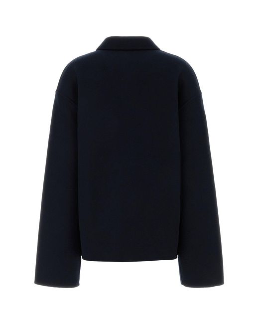 Extreme Cashmere Navy Blue Wool Blend Maker Coat