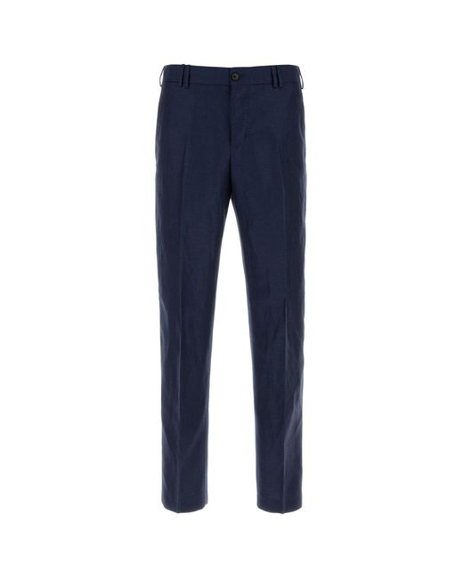 PT Torino Blue Wool Blend Michael Pant for men