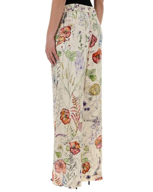 McQueen White Printed Crepe Pyjamas Pant