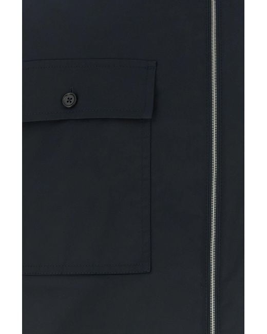 Jil Sander Black Midnight Blue Polyester Jacket for men
