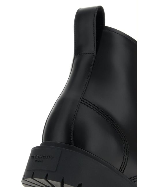 Givenchy Black Leather Ankle Boots