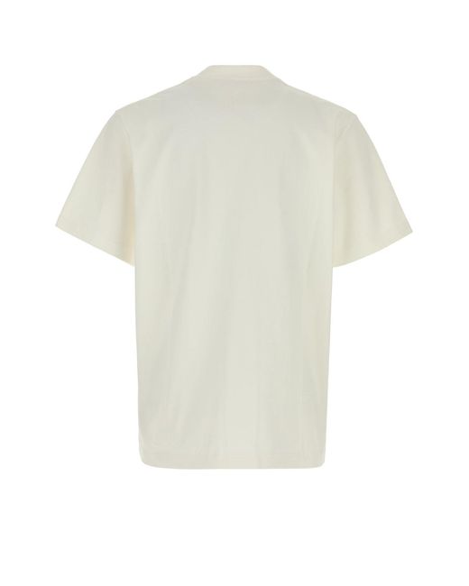 The Row White Solid Crew Neck T-Shirt for men