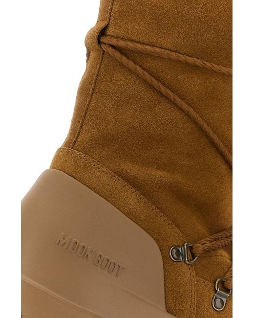 Moon Boot Brown Camel Suede Luna Boots