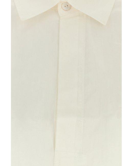 THE ROSE IBIZA White Teal Green Silk Reynal Shirt Dress