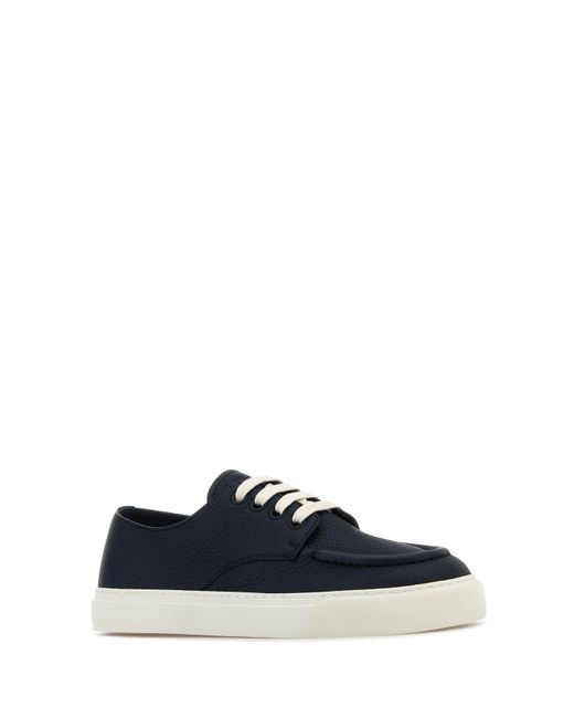 Sneakers in pelle blu navy di Prada in Blue da Uomo