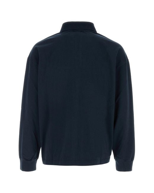 A.P.C. Navy Blue Cotton Oversize Alexis Polo Shirt for men