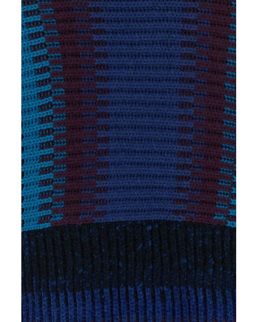 GIORGIO ARMANI X ALANUI Blue Embroidered Cashmere Blend Cardigan