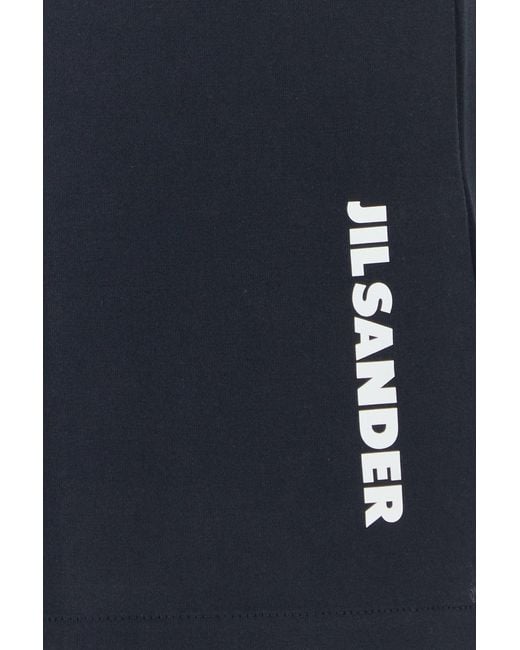 Jil Sander Midnight Blue Cotton T-shirt for men
