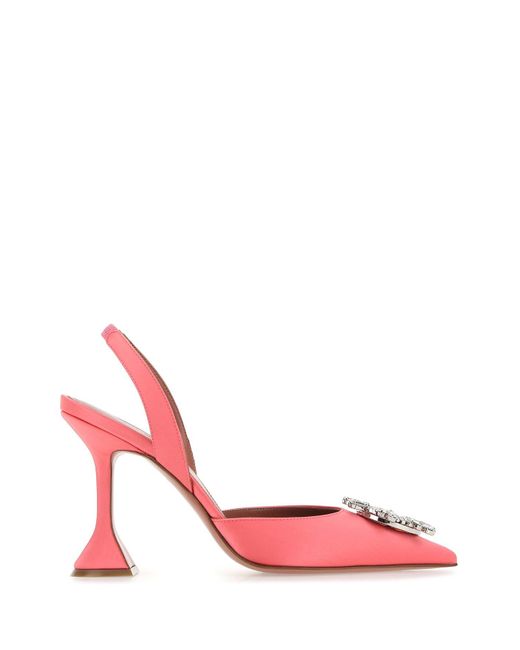 amina muaddi satin pumps