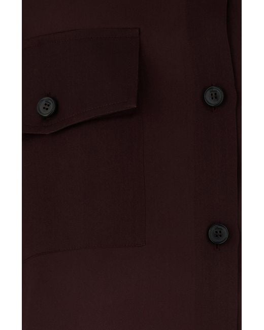 Khaite Purple Aubergine Silk Matteo Shirt