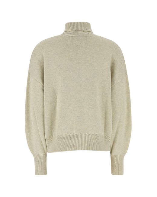 Isabel Marant Natural Melange Sand Cotton Blend Oversize Nasha Sweater
